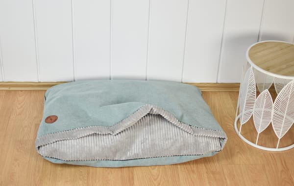 Mink NEL mintgrön + grå ränder 100cm x 80cm