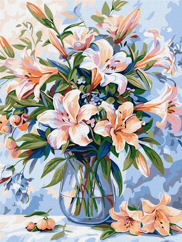 Målning med siffror - Blomdikt 30x40cm
