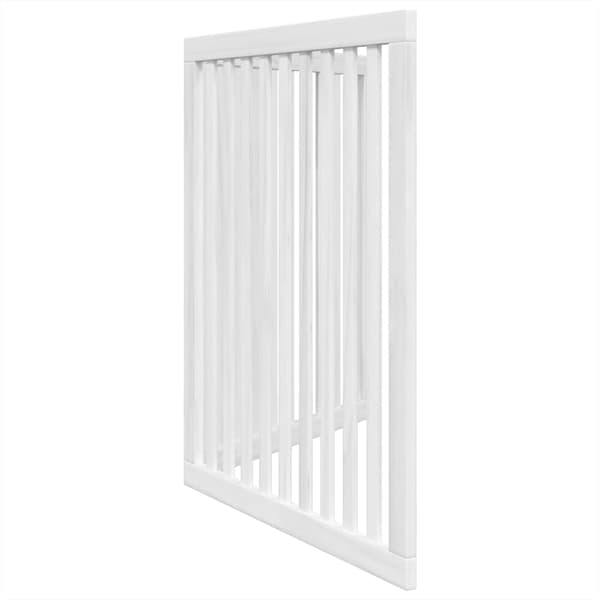 vidaXL foldbart sikkerhedsgitter til hunde, 2 paneler, hvid, 160 cm