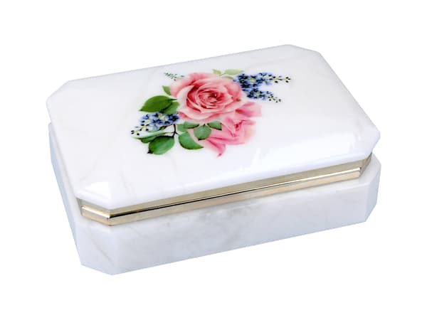 Rektangulär alabasterlåda 9x13cm