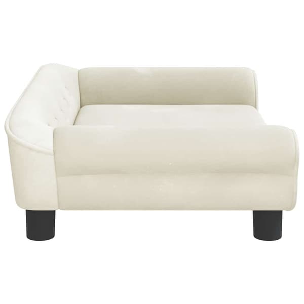 vidaXL Barnsoffa krämfärgad 70x45x26 cm sammet
