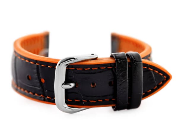 Gummirem til U18 - sort/orange - 20mm