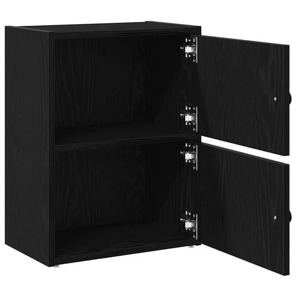 vidaXL bogreol sort egetræ 40x24x52 cm