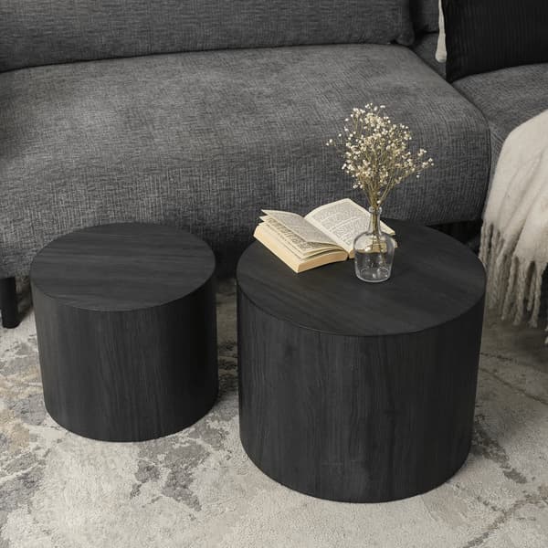 LEILA sofabordsæt 38 cm/48 cm sort loft