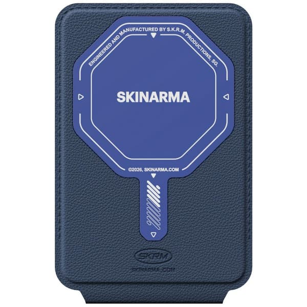 Skinarma Axis Magnetisk Vikbar Stativplånbok Marinblå