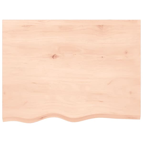vidaXL bordplade 80x60x2 cm ubehandlet egetræ