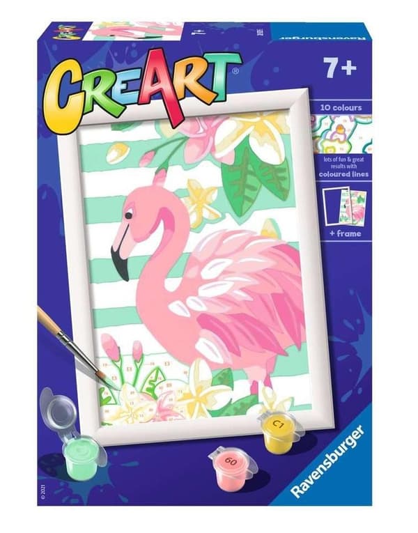 CreArt for børn: Lyserød flamingo