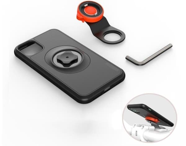 Cykelhållare för styr + skyddsfodral för iPhone 11 (6,1") - montering med låssystem