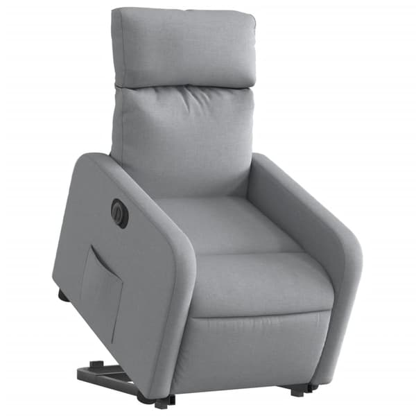 vidaXL Elektrisk lyftande massagefåtölj ljusgrå