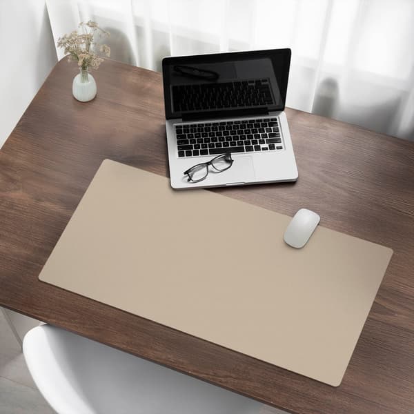 Halkfri skrivbordsmatta med tryck, beige, 90x45 cm