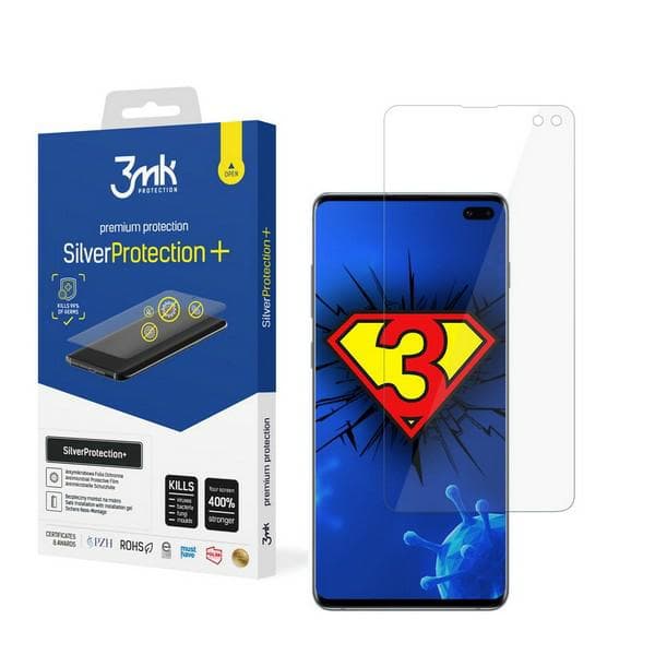 3mk SilverProtection+ skyddsfilm för Galaxy S10 Plus, våtmontering