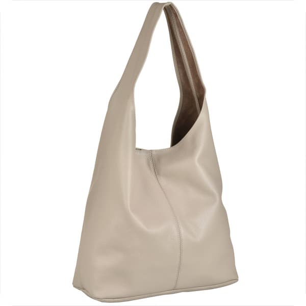 Beige läderväska