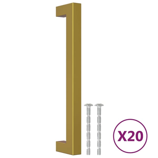 vidaXL skabsgreb, 20 stk., guld, 160 mm, rustfrit stål