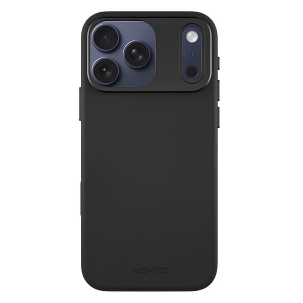 Yaxo Leather Gear Slim -kotelo MagSafe iPhone 17 Prolle, pölynmusta
