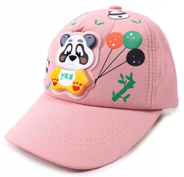 YO! 3D lyserød pandabjørn baseballkasket 50/54