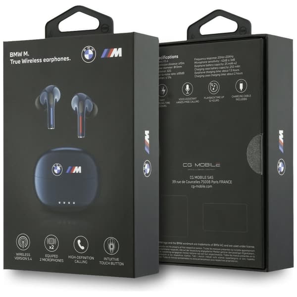 BMW Tryckt Logo TWS Bluetooth-hörlurar Marinblå