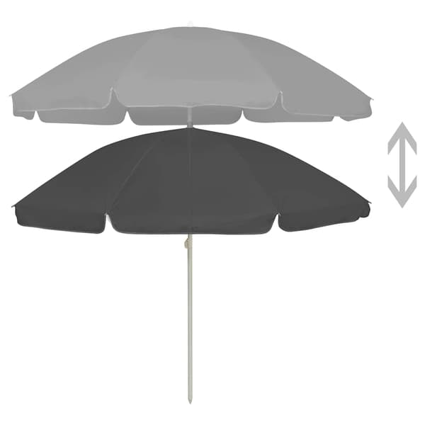 vidaXL parasoll, antracit, 240 cm