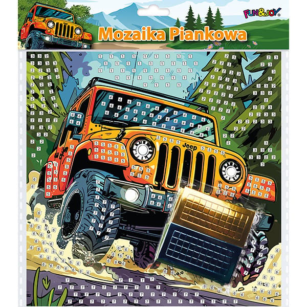 SKUMMOSAIK TERRÆNGEBIL 25x25 cm FUN&JOY
