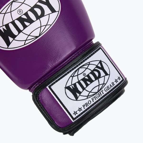 Windy Classic Boxningshandskar i Äkta Läder 12OZ Lila