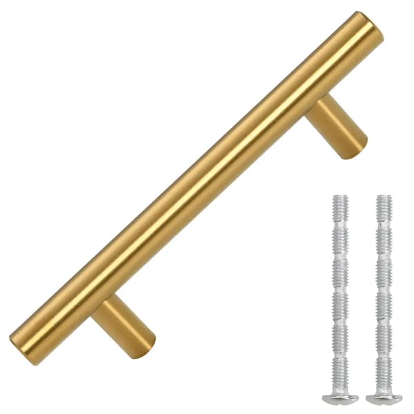 vidaXL skabsgreb, 10 stk., guld, 64 mm, rustfrit stål
