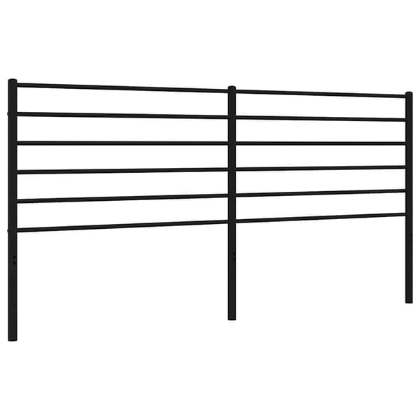 vidaXL metalsengegavl, sort, 193 cm