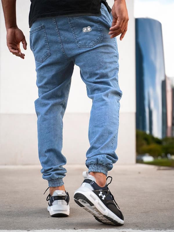 Lucky Dice Promo Dice Herr Blå Jogger Jeans M