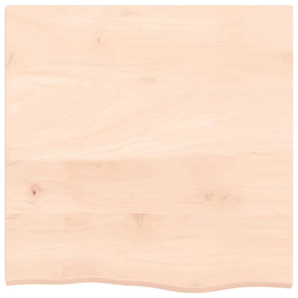 vidaXL bordplade 60x60x2 cm ubehandlet egetræ