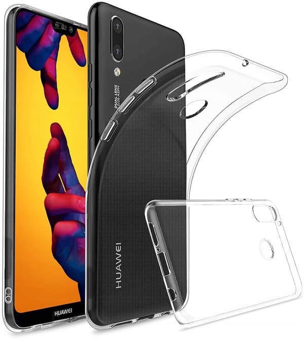 Etui til HUAWEI P20 LITE ULTRA SLIM CLEAR BACK + GLAS