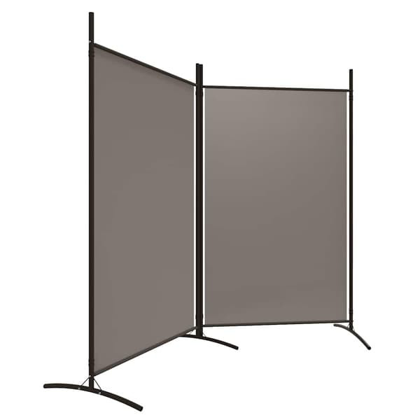 vidaXL 2-panelsskærm, antracit, 175x180 cm, stof