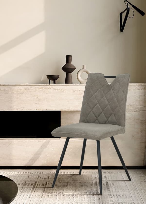 DALIA polstret stol, mørk beige