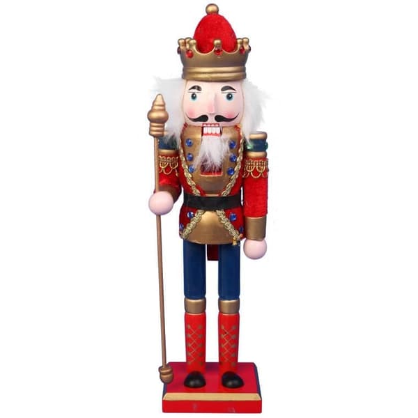 NØDDEKNÆKKER TRÆFIGUR 30 CM RØD