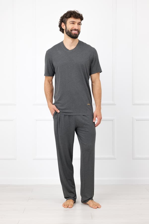 Chord herrpyjamas, kortärmade, långbyxor, S