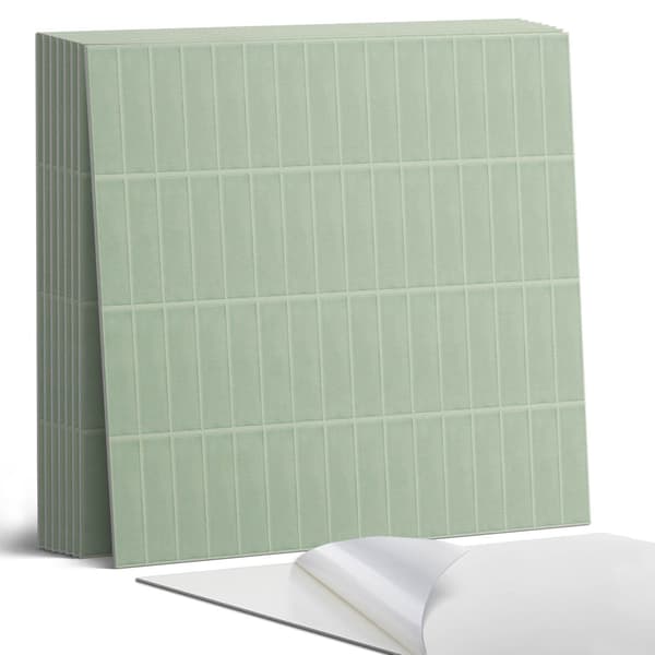 Vinylfliser med grafik til badeværelset Enkel rektangulær struktur 9x30x30 cm
