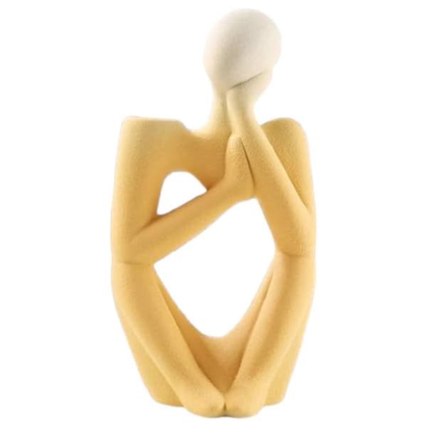 Thinker vase, dekorativ keramikfigur