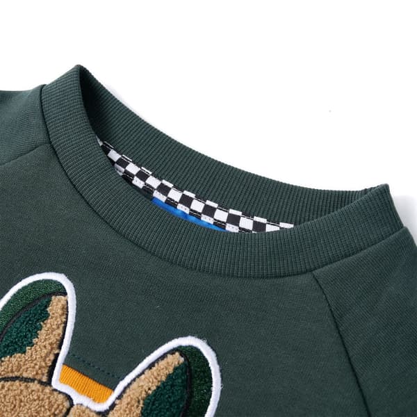 Børnesweatshirt, mørkegrøn, 128