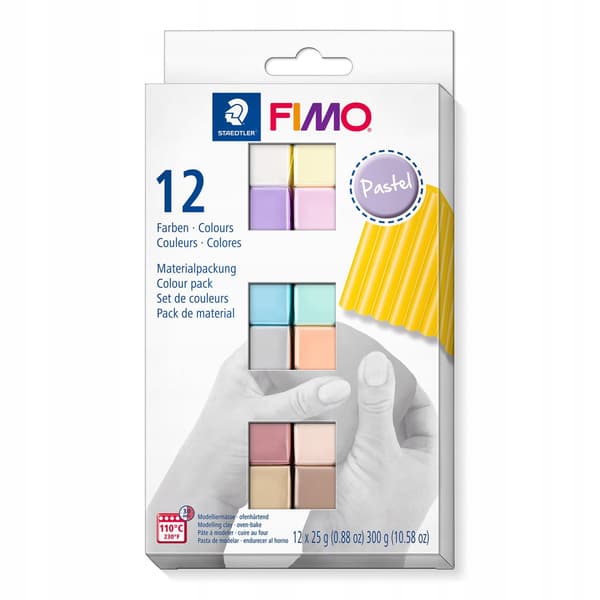FIMO SOFT polymeerisavisarja 12 x 25 g pastellimassa