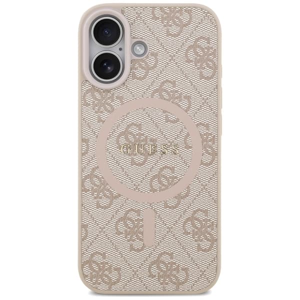 Guess 4G Ring Classic Logo MagSafedo iPhone 17 Etui Lyserødt