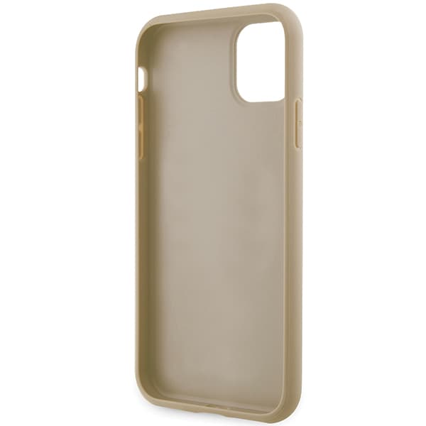 Guess Glitter Script Big 4G cover til iPhone 11 / Xr, guld