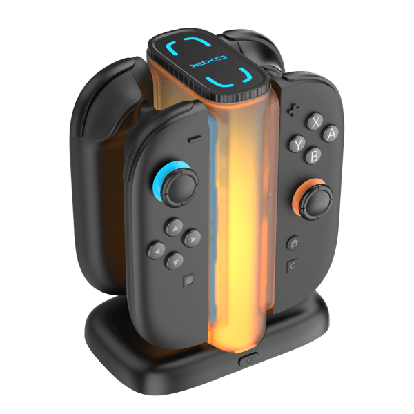 Yaxo Joy-Con Quad Charge Dock för NS2 Techno Black