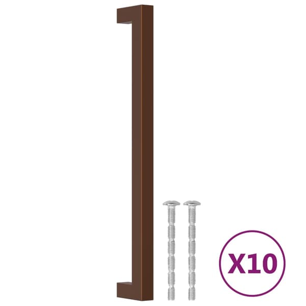 vidaXL skabsgreb, 10 stk., bronze, 224 mm, rustfrit stål