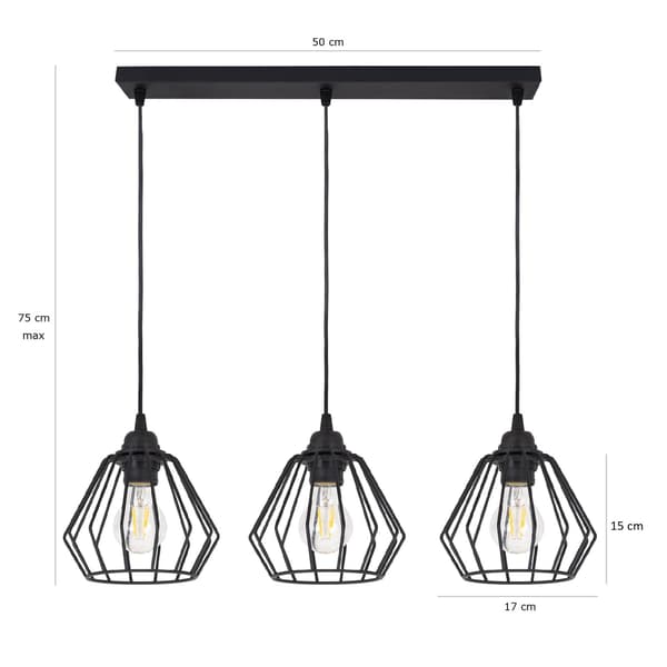 Tornado LF3P-lampa svart