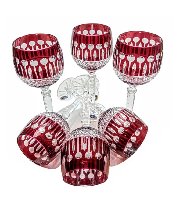 Rubinkristallvinglas 280 ml franska