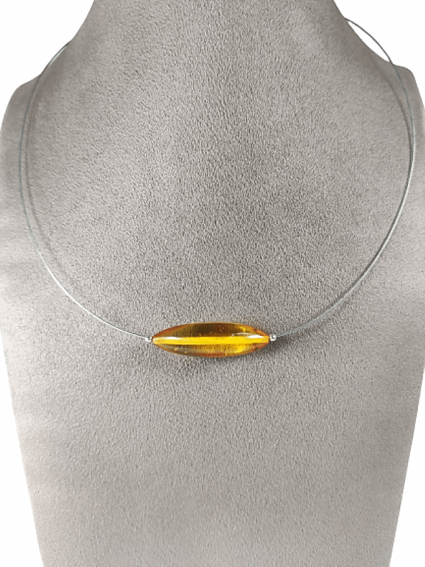 Halsband med citronbärnstensrep - Baltisk bärnstenscollier