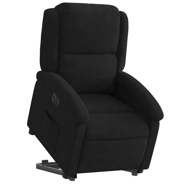 vidaXL Sähköinen nojatuoli, musta sametti
