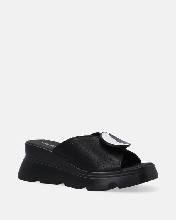 Klassiske sorte kile sandaler Klassiske sorte kile sandaler 38