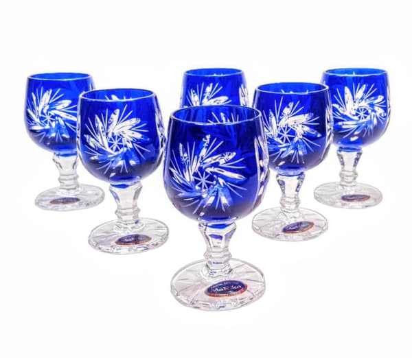 Koboltkrystal vodkaglas 40 ml Olive Grinder