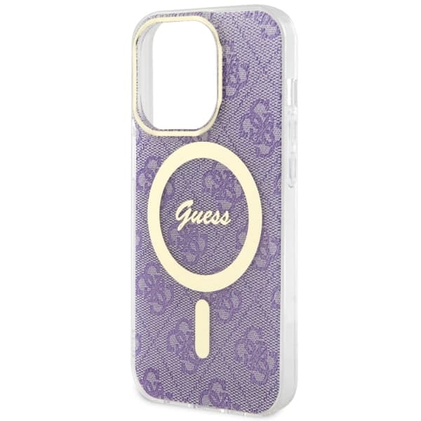Guess IML 4G MagSafe-etui til iPhone 14 Pro, lilla