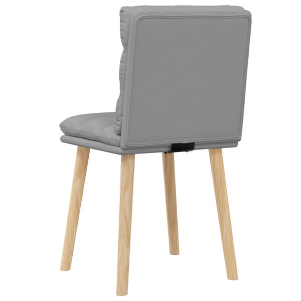 vidaXL Matstolar, set om 2, ljusgrå, tygklädsel