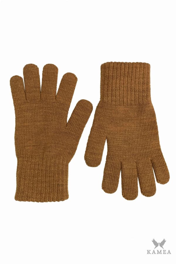 HANDSKER*04 dame vinter sennepsfarvet