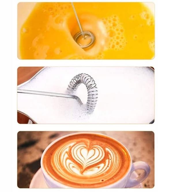 Blå/lila kaffe- och mjölkskummare AS386150